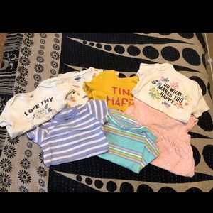 12 Month Spring/Summer Shirt/Onesie Lot